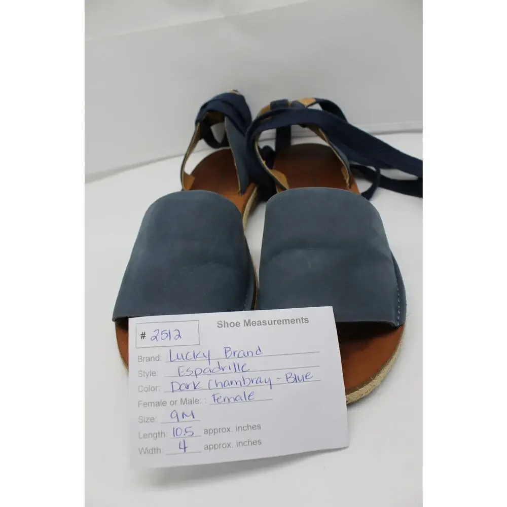 Lucky Brand‎ LK-Daytah Dark Chambray Blue Espadrille Sandals Shoes Size 9M
